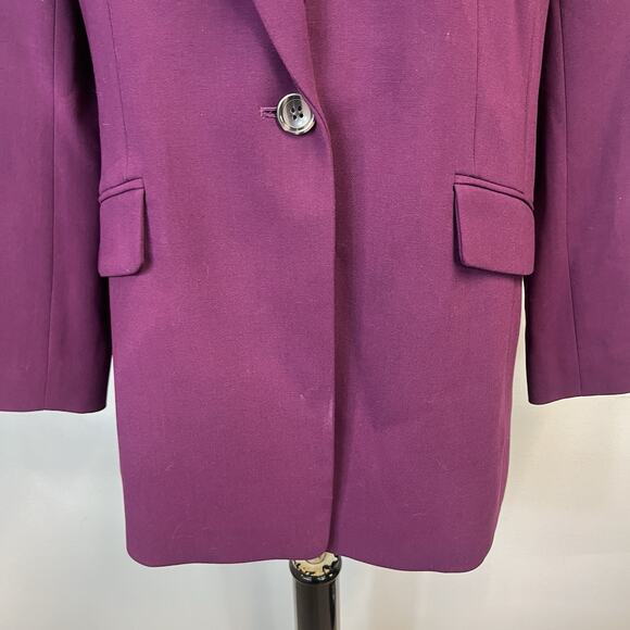 Talbots Blazer Jacket size 16 Mulberry Purple Stretch Career Professional Suit - Picture 5 of 9